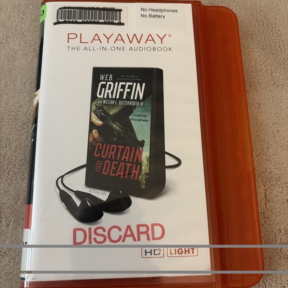 Other - Playaway Audiobook Audio Book Ex Library - Curtain Of Death By W.E.B. Griffin